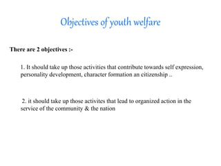 Youth welfare