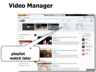 Video Manager
“
”
playlist
watch later
 