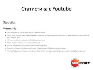 Статистика с Youtube

 