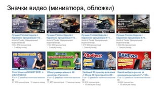 Значки видео (миниатюра, обложки)
 