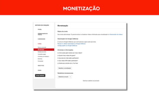 MONETIZAÇÃO
 