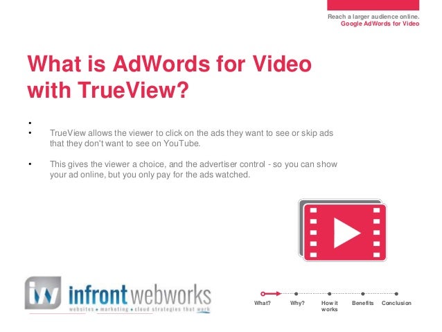 Why use Youtube Adwords for video with trueview