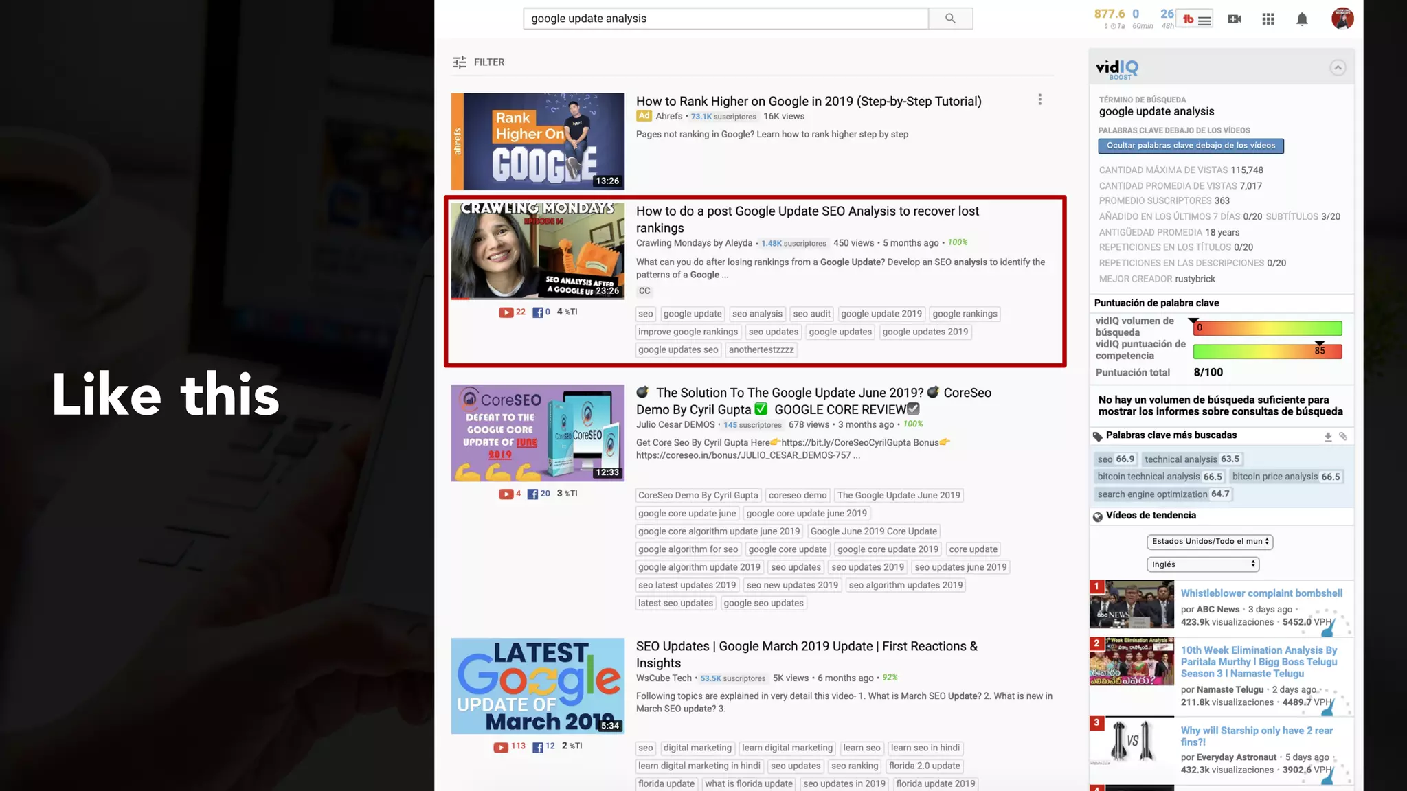 #videoseo at #smxwest by @aleyda from @orainti
Like this
 