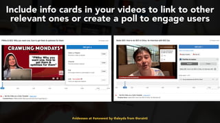 #videoseo at #smxwest by @aleyda from @orainti
Include info cards in your videos to link to other
relevant ones or create ...