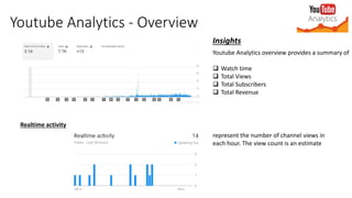 Youtube analytics - How to get insights on youtube videos | PPTX