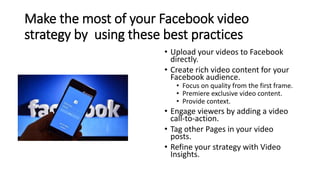 Facebook Tutorial Video YouTube and Facebook video marketing workshop | PPT