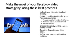 YouTube and Facebook video marketing workshop