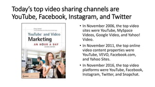 YouTube and Facebook video marketing workshop