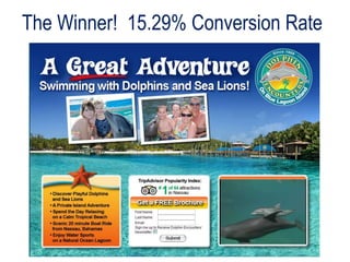 The Winner! 15.29% Conversion Rate

 
