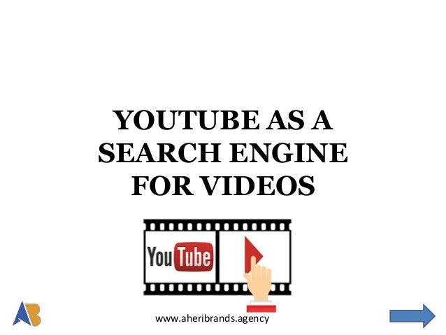 www.aheribrands.agency
YOUTUBE AS A
SEARCH ENGINE
FOR VIDEOS
 
