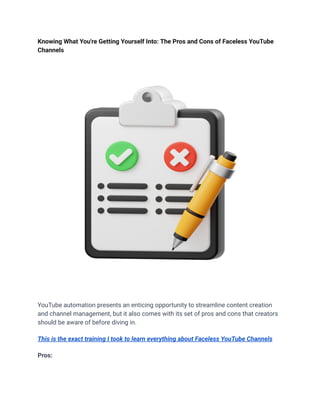 Face Less Youtube Channel Worksheet.pdf Unlocking The Secrets Of Faceless YouTube Channels | PDF