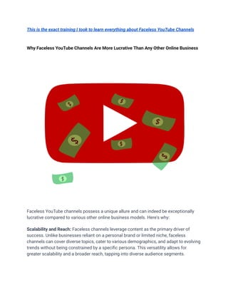 Face Less Youtube Channel Worksheet.pdf Unlocking The Secrets Of Faceless YouTube Channels | PDF