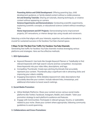 Face Less Youtube Channel Worksheet.pdf Unlocking The Secrets Of Faceless YouTube Channels | PDF