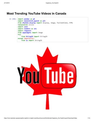 YouTube Canada Capstone