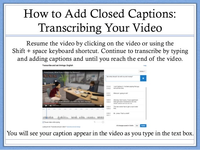 how to add closed captioning to a youtube video