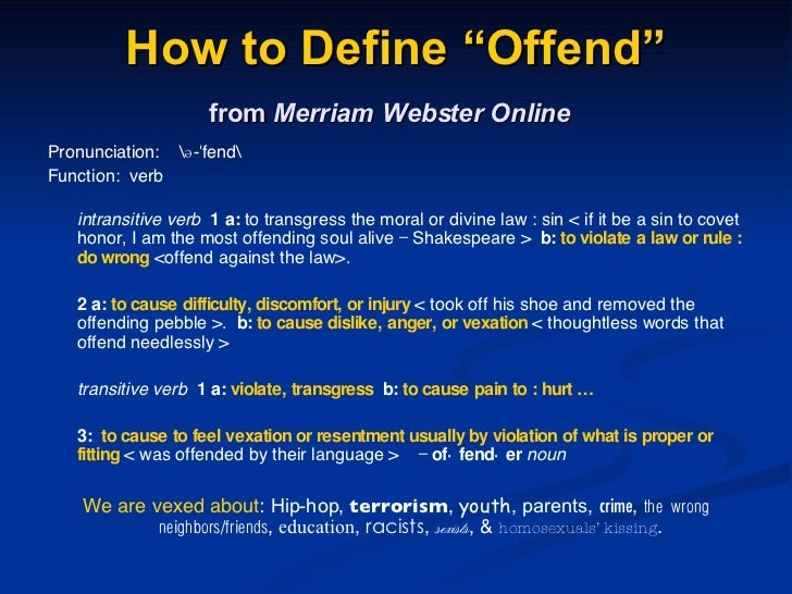 Agree to Be Offended re Race & Racism