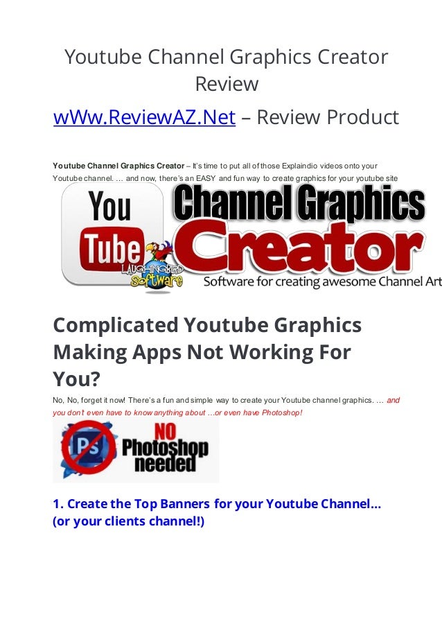 Youtube Channel Graphics Creator Review Bonus Free