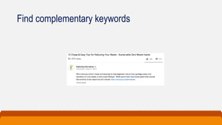Find complementary keywords
 