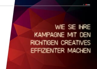 27
*Alle Daten werden aggregiert und anonymisiert.
27
Wie Sie Ihre
Kampagne mit den
richtigen Creatives
effizienter machen
 