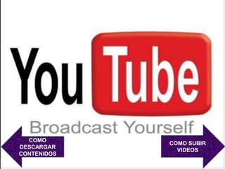 COMO
             COMO SUBIR
DESCARGAR
               VIDEOS
CONTENIDOS
 