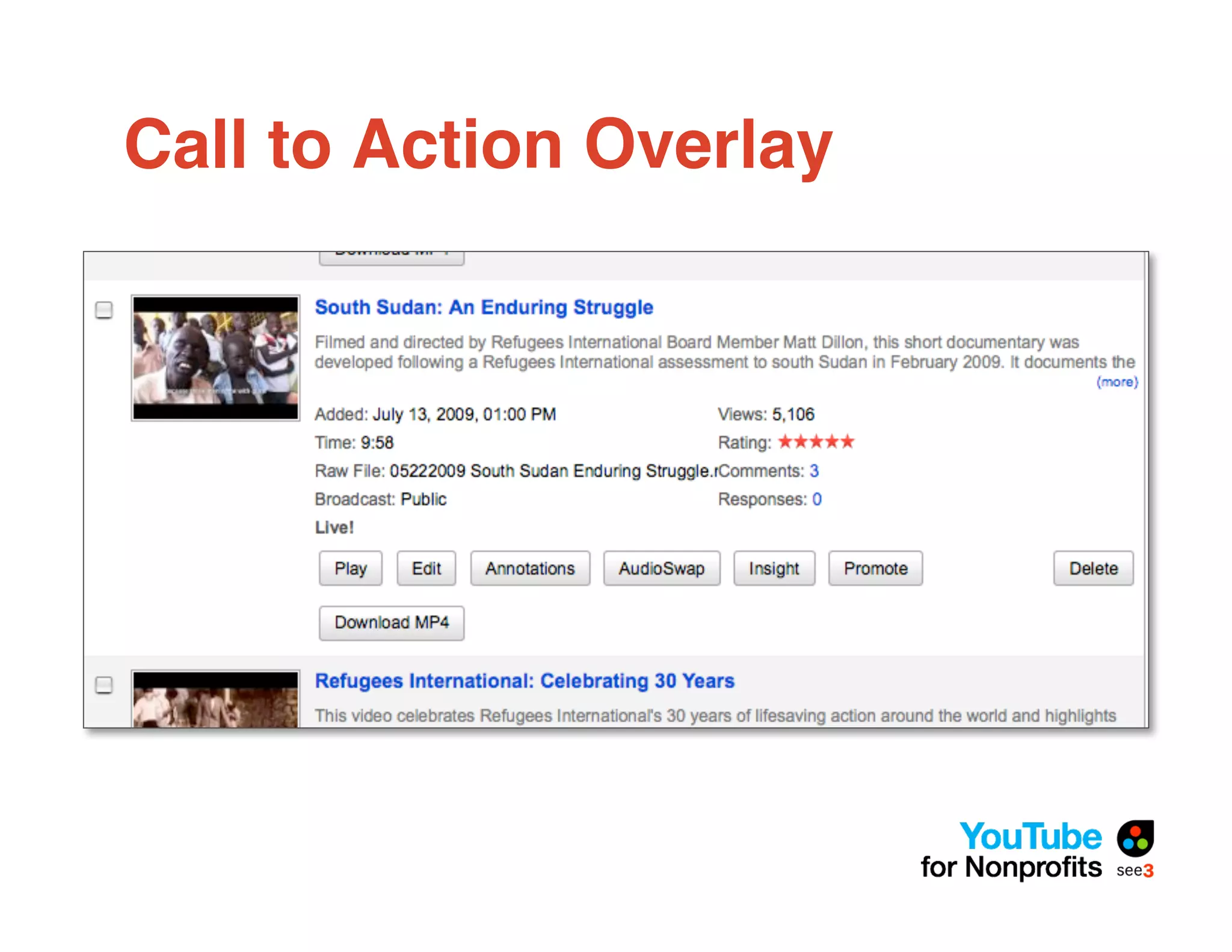 Call to Action Overlay
 
