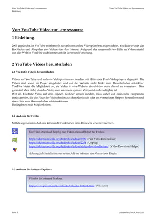 Vo
 om YouTube‐Vid
              deo zur Lernresso
                              ource                                    ...