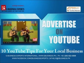 10 YouTube Tips For Your Local Business

 