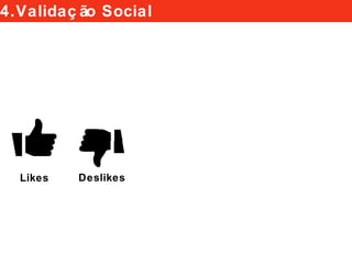 Likes Deslikes
4.Validação Social
 
