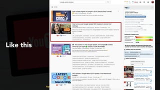 #youtubeseo at #semrushconf2019 by @aleyda from @orainti
Like this
 