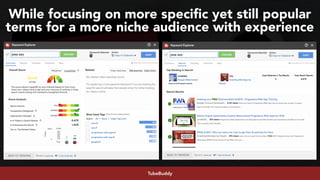 #youtubeseo at #semrushconf2019 by @aleyda from @oraintiTubeBuddy
While focusing on more specific yet still popular
terms for a more niche audience with experience
 