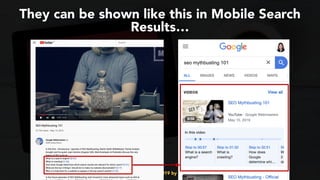 #youtubeseo at #semrushconf2019 by @aleyda from @orainti
They can be shown like this in Mobile Search
Results…
 