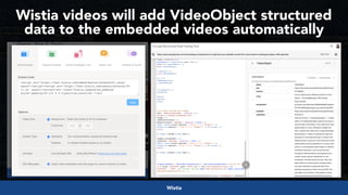 #youtubeseo at #semrushwebinar by @aleyda from @oraintiWistia
Wistia videos will add VideoObject structured
data to the em...