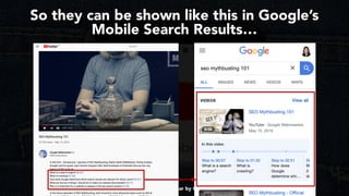 #youtubeseo at #semrushwebinar by @aleyda from @orainti
So they can be shown like this in Google’s  
Mobile Search Results…
 