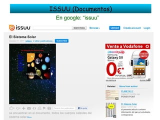 En google: “issuu” ISSUU (Documentos) 