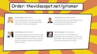 Order: thevideospot.net/gitomer
 