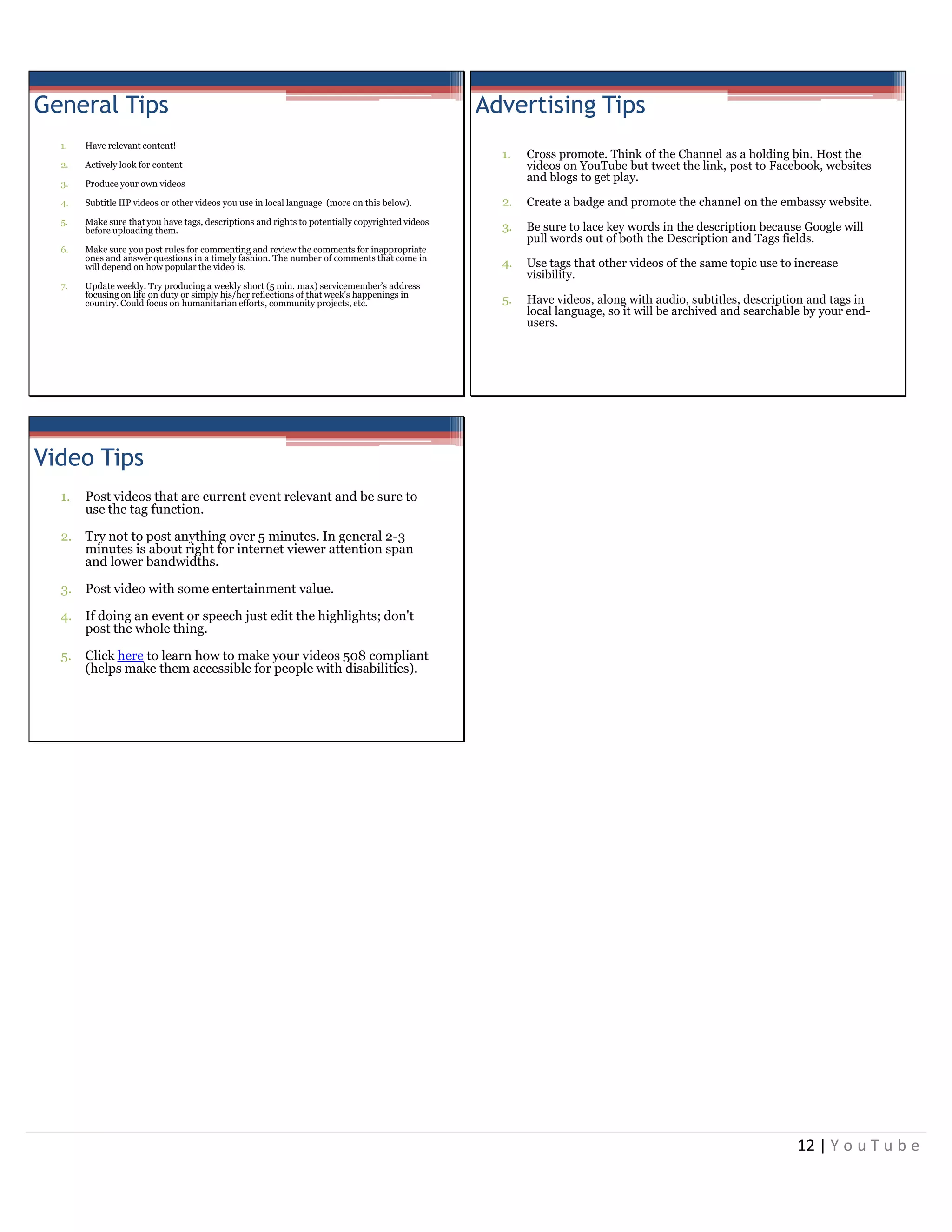 YouTube Tactical Guide