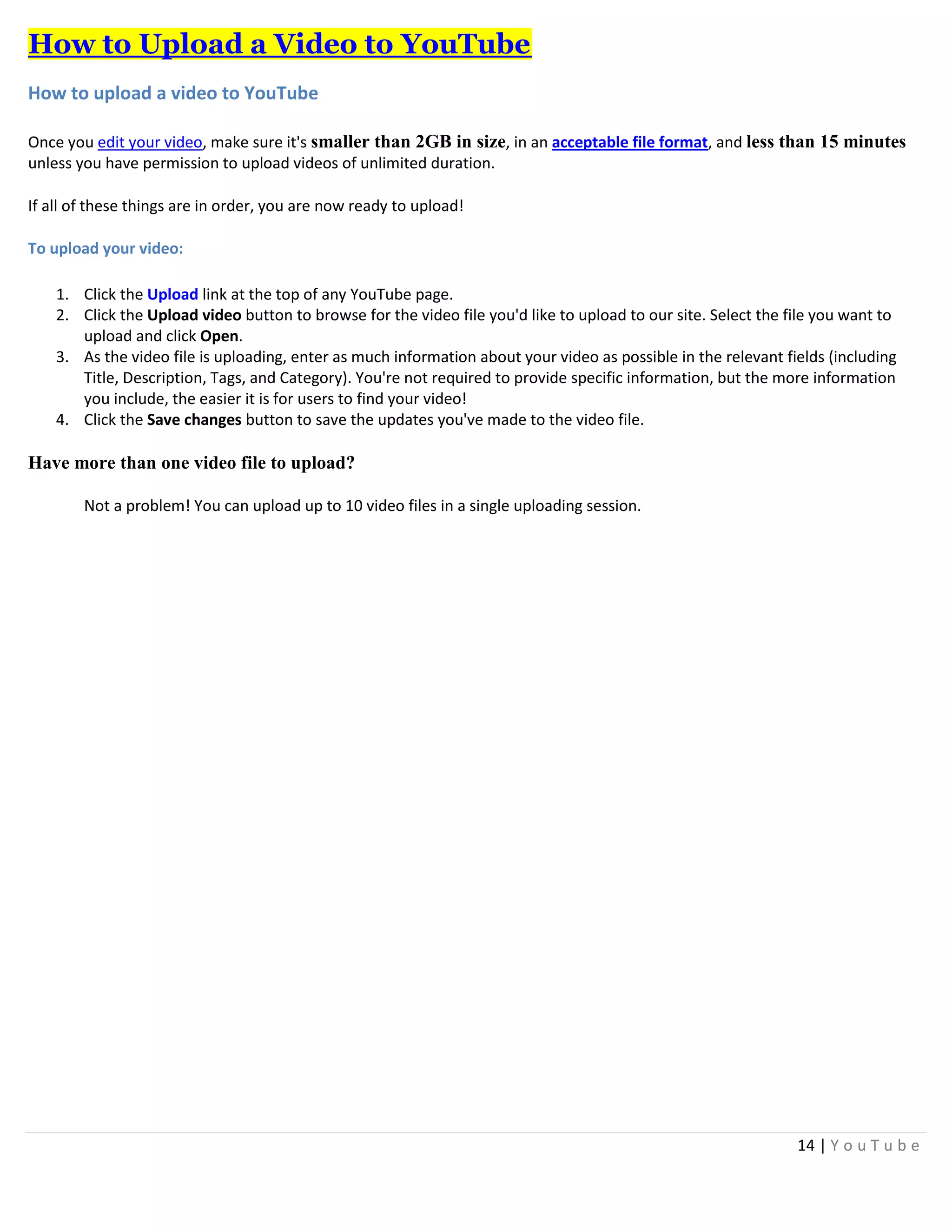 YouTube Tactical Guide