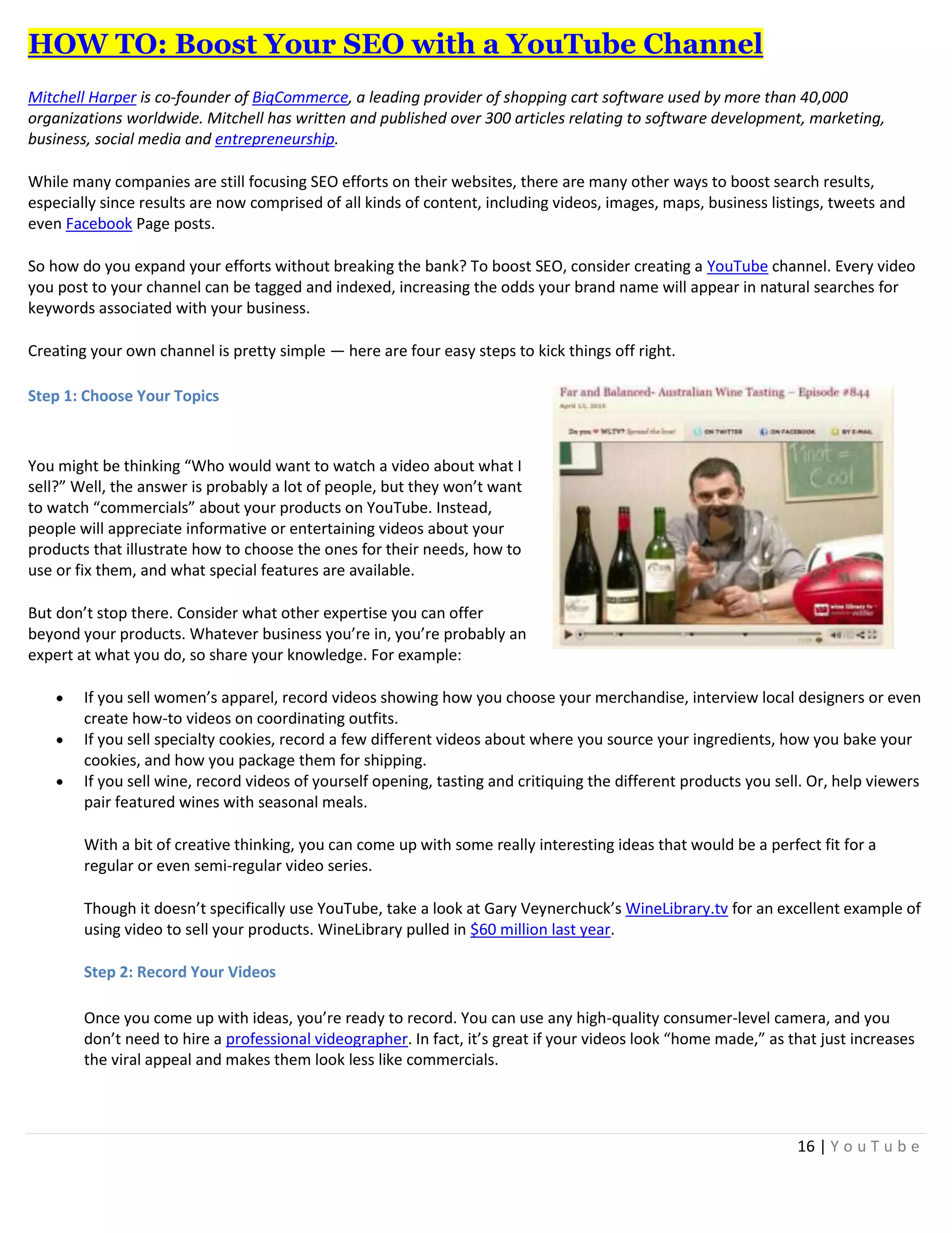 YouTube Tactical Guide