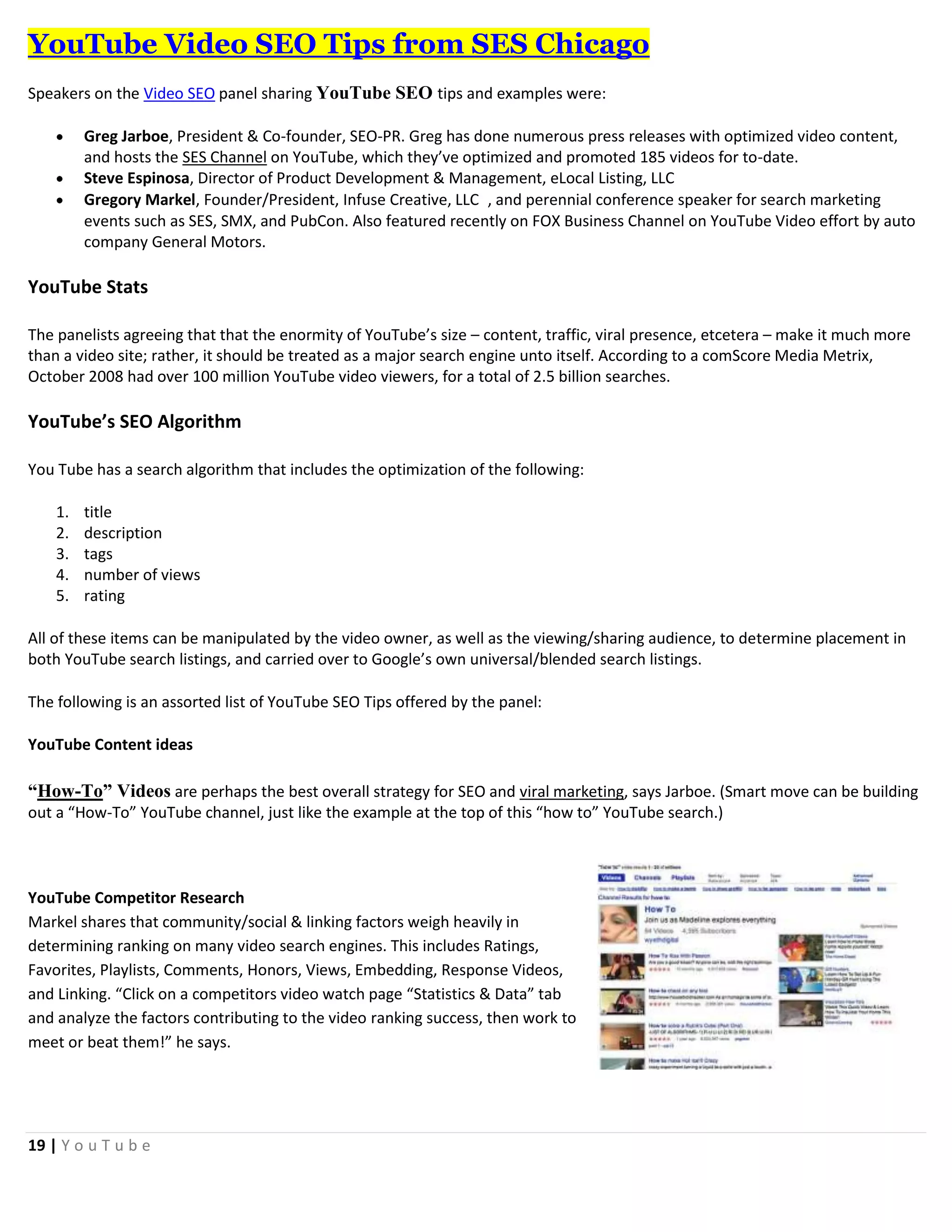 YouTube Tactical Guide