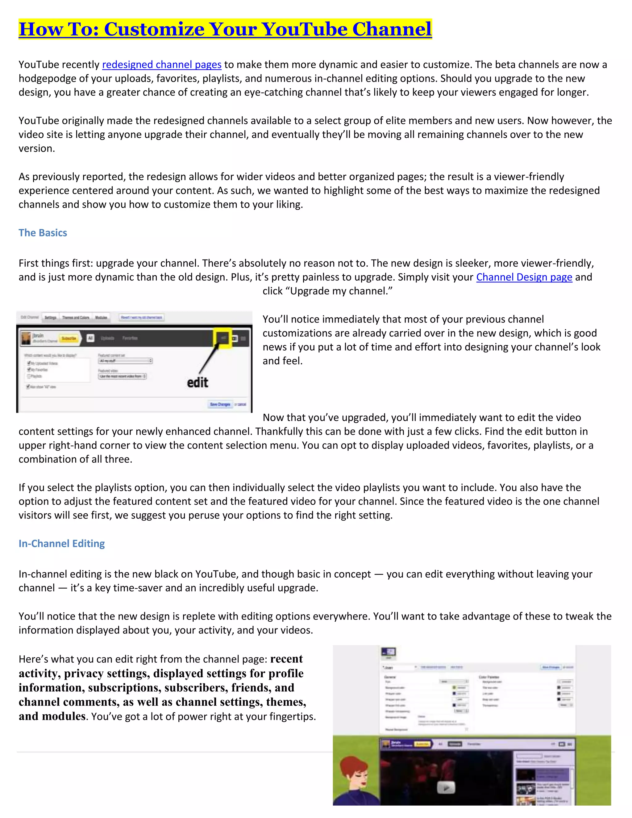 YouTube Tactical Guide