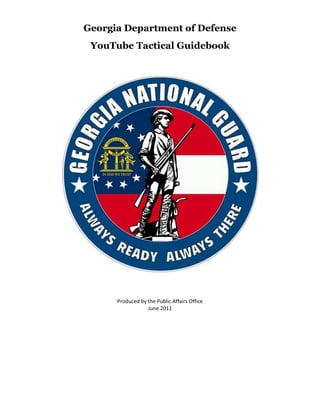Georgia Department of Defense<br />YouTube Tactical Guidebook <br />Produced by the Public Affairs Office<br />June 2011<br />Table of Contents<br />How to Create a YouTube Account4<br />Getting Started with YouTube5<br />How To: Customize Your YouTube Channel8<br />Tips and Tools10<br />Tips and Tools for YouTube11<br />How to Upload Videos13<br />How to Upload a Video to YouTube14<br />Understanding and Using Tags, and Captions (SEO)15<br />HOW TO: Boost Your SEO with a YouTube Channel16<br />YouTube Video SEO Tips from SES Chicago19<br />Five Keys for Creating Viral YouTube Titles22<br />How to Build a Playlist24<br />How Do I Make a Playlist?25<br />Customize Your YouTube26<br />Customizing Your YouTube Channel27<br />How to Create an Account:<br />Getting Started with YouTube<br /> <br /> <br /> <br /> <br /> <br /> <br /> <br />How To: Customize Your YouTube Channel<br />YouTube recently redesigned channel pages to make them more dynamic and easier to customize. The beta channels are now a hodgepodge of your uploads, favorites, playlists, and numerous in-channel editing options. Should you upgrade to the new design, you have a greater chance of creating an eye-catching channel that’s likely to keep your viewers engaged for longer.<br />YouTube originally made the redesigned channels available to a select group of elite members and new users. Now however, the video site is letting anyone upgrade their channel, and eventually they’ll be moving all remaining channels over to the new version.<br />As previously reported, the redesign allows for wider videos and better organized pages; the result is a viewer-friendly experience centered around your content. As such, we wanted to highlight some of the best ways to maximize the redesigned channels and show you how to customize them to your liking.<br />The Basics<br />-28575858520First things first: upgrade your channel. There’s absolutely no reason not to. The new design is sleeker, more viewer-friendly, and is just more dynamic than the old design. Plus, it’s pretty painless to upgrade. Simply visit your Channel Design page and click “Upgrade my channel.”<br />You’ll notice immediately that most of your previous channel customizations are already carried over in the new design, which is good news if you put a lot of time and effort into designing your channel’s look and feel.<br />Now that you’ve upgraded, you’ll immediately want to edit the video content settings for your newly enhanced channel. Thankfully this can be done with just a few clicks. Find the edit button in upper right-hand corner to view the content selection menu. You can opt to display uploaded videos, favorites, playlists, or a combination of all three.<br />If you select the playlists option, you can then individually select the video playlists you want to include. You also have the option to adjust the featured content set and the featured video for your channel. Since the featured video is the one channel visitors will see first, we suggest you peruse your options to find the right setting.<br />In-Channel Editing<br />In-channel editing is the new black on YouTube, and though basic in concept — you can edit everything without leaving your channel — it’s a key time-saver and an incredibly useful upgrade.<br />3867150446405You’ll notice that the new design is replete with editing options everywhere. You’ll want to take advantage of these to tweak the information displayed about you, your activity, and your videos.<br />Here’s what you can edit right from the channel page: recent activity, privacy settings, displayed settings for profile information, subscriptions, subscribers, friends, and channel comments, as well as channel settings, themes, and modules. You’ve got a lot of power right at your fingertips.<br />When it comes to theme and module editing, users with no CSS or design experience will find themselves completely at ease with beautifying their channel design. The themes and colors are pretty self-explanatory, so you can pick a preset theme, start toying with colors, and get an as-it-happens preview while you tweak.  You can still upload a custom background image and adjust the coloring for every element of your channel. Once you’re done, just click save to publish the new design publicly.<br />Also make sure to take a quick look at the modules tab if you’re interested in removing or displaying content modules. You can do away with, or include, these modules: comments, recent activity, friends, subscribers, groups, and subscriptions.<br />Extra Channel Tips386715043180<br />Adjusting background image file size: One annoying thing about YouTube background images is that they’re constrained to 256 KB, which means if you have a high resolution image, you’re out of luck unless you’re able to compress the file size with a photo editor. If all of this sounds foreign, not to worry.<br />An easy way to downsize your image is to use an online photo editor like Picnik. Simply upload or access your online images from Flickr or Facebook, and click the “Save and Share” tab. You’ll notice that you can select from a few different photo formats (try JPG), and then use the sliding bar to compress the image file size below 256 KB. Click to save your photo, and now all you need to do is upload it to YouTube (Edit Channel -> Themes and Colors -> show advanced options).<br />Expand your color palette: YouTube also only lets you select from 64 different colors, but you can really use any browser-safe color by inputting the right hex code. Why not use a web color chart like this one to have even more choices? Just enter the code of your choosing into the box next to the color palate, hit enter on your keyboard, and your preview is instantly updated.<br />Keep up with what’s new: YouTube has an under the radar blog dedicated to the Channels Beta project. Since this is a beta offering, YouTube is pushing out changes and adding new features on a very regular basis. Subscribe to this blog to be the first to know about what’s new.<br />Tips and Tools:<br />Tips and Tools for YouTube<br /> <br /> <br /> <br /> <br />How to Upload Videos:<br />How to Upload a Video to YouTube<br />How to upload a video to YouTube <br />Once you edit your video, make sure it's smaller than 2GB in size, in an acceptable file format, and less than 15 minutes unless you have permission to upload videos of unlimited duration. <br />If all of these things are in order, you are now ready to upload!<br />To upload your video:<br />Click the Upload link at the top of any YouTube page.<br />Click the Upload video button to browse for the video file you'd like to upload to our site. Select the file you want to upload and click Open.<br />As the video file is uploading, enter as much information about your video as possible in the relevant fields (including Title, Description, Tags, and Category). You're not required to provide specific information, but the more information you include, the easier it is for users to find your video!<br />Click the Save changes button to save the updates you've made to the video file.<br />Have more than one video file to upload? <br />Not a problem! You can upload up to 10 video files in a single uploading session.<br />Understanding and Using Tags, Titles, and Captions (SEO):<br />HOW TO: Boost Your SEO with a YouTube Channel<br />Mitchell Harper is co-founder of BigCommerce, a leading provider of shopping cart software used by more than 40,000 organizations worldwide. Mitchell has written and published over 300 articles relating to software development, marketing, business, social media and entrepreneurship.<br />While many companies are still focusing SEO efforts on their websites, there are many other ways to boost search results, especially since results are now comprised of all kinds of content, including videos, images, maps, business listings, tweets and even Facebook Page posts.<br />So how do you expand your efforts without breaking the bank? To boost SEO, consider creating a YouTube channel. Every video you post to your channel can be tagged and indexed, increasing the odds your brand name will appear in natural searches for keywords associated with your business.<br />4286250367665Creating your own channel is pretty simple — here are four easy steps to kick things off right.<br />Step 1: Choose Your Topics<br />You might be thinking “Who would want to watch a video about what I sell?” Well, the answer is probably a lot of people, but they won’t want to watch “commercials” about your products on YouTube. Instead, people will appreciate informative or entertaining videos about your products that illustrate how to choose the ones for their needs, how to use or fix them, and what special features are available.<br />But don’t stop there. Consider what other expertise you can offer beyond your products. Whatever business you’re in, you’re probably an expert at what you do, so share your knowledge. For example:<br />If you sell women’s apparel, record videos showing how you choose your merchandise, interview local designers or even create how-to videos on coordinating outfits.<br />If you sell specialty cookies, record a few different videos about where you source your ingredients, how you bake your cookies, and how you package them for shipping.<br />If you sell wine, record videos of yourself opening, tasting and critiquing the different products you sell. Or, help viewers pair featured wines with seasonal meals.<br />With a bit of creative thinking, you can come up with some really interesting ideas that would be a perfect fit for a regular or even semi-regular video series.<br />Though it doesn’t specifically use YouTube, take a look at Gary Veynerchuck’s WineLibrary.tv for an excellent example of using video to sell your products. WineLibrary pulled in $60 million last year.<br />Step 2: Record Your Videos<br />Once you come up with ideas, you’re ready to record. You can use any high-quality consumer-level camera, and you don’t need to hire a professional videographer. In fact, it’s great if your videos look “home made,” as that just increases the viral appeal and makes them look less like commercials.<br />Before you record your video, make a bullet list of 5-10 points you’ll talk about and keep the edited recording under two minutes. At both the start and end of the video, it’s OK to plug your website or business. Make sure to always include a link to your website in the video, which will deliver viewers from YouTube to your product pages.<br />I record the videos for our YouTube channel using a $600 Sony HD video camera, and edit with the free iMovie software that came with my MacBook Pro laptop. At the beginning and end of each video, I include a five-second promo for software and also a link to learn more on our blog, which gets people to come to our website for more educational content.<br />-47625197485Step 3: Optimize for VSEO<br />After you’ve uploaded your video to YouTube, you’ll be asked to enter a title, description and tags. This is where VSEO begins.<br />Let’s say your company sells shoes and you just recorded and uploaded a video about “casual sneakers.” You want to use the phrase in the title twice to maximize SEO impact –- once at the front and once at the end, like this: “Casual Sneakers — How to Choose Casual Sneakers 101.”<br />Next up is the description. Always include a link at the front of the description back to your website, followed by a carefully crafted paragraph around your key phrase, like this:<br />“http://www.casual-sneakers-101.com — In this video, Casual Sneakers 101 coach Jim Smith explains how to choose casual sneakers that best suit your needs. Casual sneakers, when chosen correctly, will make it easier to jog and play low-impact sports. Jim gives clear advice in choosing casual sneakers for men of all ages.”<br />The video description is shown in the search results on Google and is also used to determine which keywords or phrases your video should show for. Lastly, remember to use a lot of supporting words that give context to your video. Words such as “jog,” “sports” and “men” help Google figure out exactly what the video is about.<br />Finally, for tags, repeat your key phrase and common variants. Similar to website SEO, stick to 10-15 phrases. For phrases with more than one word, make sure you enclose them in double quotes, like this:<br />“casual sneakers,” sneakers, shoes, “jogging shoes,” “walking shoes,” “men’s shoes,” casual-sneakers.<br />Step 4: Build a Base of Viewers<br />457200175895<br />There are a few creative ways you can begin to “seed” your video beyond posting links on Facebook and Twitter.<br />One idea is to post your content as a “video reply” to other related videos. This gives YouTube context as to what your video is about and starts a steady flow of traffic. To do this, search YouTube for the exact phrase you want to rank for (in this example, “casual sneakers”). Click on each video that comes up and post your new video as a “video reply” to those.<br />Next, start building links back to your video. The more websites that link back to your video on YouTube, the more relevant that video will appear in searches. The best way to do this is simply to find out who is linking back to the most popular videos in your category, searching for that URL in Google to see where it appears, and then reaching out to these sites to ask them to link to your videos.<br />Once your video has had a few hundred views (which doesn’t take all that long), it should start appearing on Google for your key phrase.<br />YouTube Video SEO Tips from SES Chicago<br />Speakers on the Video SEO panel sharing YouTube SEO tips and examples were:<br />Greg Jarboe, President & Co-founder, SEO-PR. Greg has done numerous press releases with optimized video content, and hosts the SES Channel on YouTube, which they’ve optimized and promoted 185 videos for to-date.<br />Steve Espinosa, Director of Product Development & Management, eLocal Listing, LLC<br />Gregory Markel, Founder/President, Infuse Creative, LLC , and perennial conference speaker for search marketing events such as SES, SMX, and PubCon. Also featured recently on FOX Business Channel on YouTube Video effort by auto company General Motors.<br />YouTube Stats<br />The panelists agreeing that that the enormity of YouTube’s size – content, traffic, viral presence, etcetera – make it much more than a video site; rather, it should be treated as a major search engine unto itself. According to a comScore Media Metrix, October 2008 had over 100 million YouTube video viewers, for a total of 2.5 billion searches.<br />YouTube’s SEO Algorithm<br />You Tube has a search algorithm that includes the optimization of the following:<br />title<br />description<br />tags<br />number of views<br />rating<br />All of these items can be manipulated by the video owner, as well as the viewing/sharing audience, to determine placement in both YouTube search listings, and carried over to Google’s own universal/blended search listings.<br />The following is an assorted list of YouTube SEO Tips offered by the panel:<br />YouTube Content ideas<br />“How-To” Videos are perhaps the best overall strategy for SEO and viral marketing, says Jarboe. (Smart move can be building out a “How-To” YouTube channel, just like the example at the top of this “how to” YouTube search.)<br />4648200154305<br />YouTube Competitor Research<br />Markel shares that community/social & linking factors weigh heavily in determining ranking on many video search engines. This includes Ratings, Favorites, Playlists, Comments, Honors, Views, Embedding, Response Videos, and Linking. “Click on a competitors video watch page “Statistics & Data” tab and analyze the factors contributing to the video ranking success, then work to meet or beat them!” he says.<br />Video Dimensions<br />“Don’t do widescreen!” Even though YouTube now features videos in the 16:9 format, Espinosa’s  recommendation is to still export to the standard 4:3 format. The reason why – thumbnails are still optimized for 4:3 dimensions. “Export in 4:3 if goal is universal search and conversions.” he says.<br />Description field<br />Anchor description length of 27 characters (max) – this is the maximum amount of characters you have for keyword placement before the “three dots” and the end of each video link on YouTube.<br />Include a clickable URL in the first line of the description tag. The first line of the description is what appears by (And again, if you want to avoid it looking truncated, keep it to within 27 characters.)<br />Video image(s)<br />Include a call-to-action. Espinosa says to conclude the video with an instructional/visual cue to click on the link, and show your call-to-action right in the thumbnails. (As we’ve reported here, YouTube takes the thumbnails at the ¼, ½, and ¾ mark.<br />Having a phone number with a solid background really stands out, says Espinosa.<br />Constant In-Video Description/Branding/Call To Action – Markel says to brand the registration goal site / URL throughout entire video (instead of at the end, which is most common); also, include the registration call to action within the video while suggesting a click on a live URL in the description pane.<br />Piggybacking on Popularity<br />Add comments with URLs on popular videos. Markel says have your comment written as a codedURL call to action…i.e., “Like football? Check out YouTube (dot) com (slash) user (slash) footballfun.”<br />Video spin-offs – “Create a video related to popular content and using a similar but NOT copied keyword/title in hopes of it showing up as a related video’ within the popular video’s page and thereby piggybacking on the other video’s popularity.” says Markel<br />Link building<br />Markel shared that YouTube adds “nofollow” to all video titles… except those displayed under ‘Recent Activity.’ “If possible, try to keep most desired videos in “Recent Activity” section. The anchor text length on “Recent Activity” link is 27 Characters. Building links to these videos (embedded on-page) is ideal [for SEO]. Plus links to video channel helps with reputation management.”<br />Tracking<br />Check the YouTube Insight feature for your breakdown of stats:<br />Source of views. (Views can come from related videos, YouTube Search, YouTube Other, Viral Other, Google Search, Embedded player views, or external links.)<br />Viewing demographics. (By age range and gender)<br />Video views over time<br />Sites linking to your video<br />Geographic views. (What states, regions, or countries your video is most popular in.)<br />“Hot Spots.” The ups-and-downs, or “engagement” of viewership at each moment in your video, compared to videos of similar length. (ReelSEO note: This is a good way to find out if you may wish to trim your videos for length, if you see a big drop-off in viewership over time.)<br />4638675-57150Optimizing YOUR OWN WEBSITE with YouTube video<br />Embedding YouTube videos on your website not only saves on the cost of streaming media hosting, but you can also get YouTube’s own tracking stats at no charge as well. Espinosa offers these tips for on-site optimization with YouTube video.<br />Create a separate text-optimized page for each video on your site.<br />Surround the video with a description and link to your YouTube page with anchor text being the keywords you would like to rank for.<br />Submit the same description to each video site (i.e. Yahoo! Video, Youtube, Google Video)<br />User Google Website Optimizer to help you determine which video works best. You can then set up Goals in Google Analytics and learn which video was the most successful. Create different variations of the video and then simply run a test using the free Google Website Optimizer and change nothing but the video on the different versions of the pages.<br />Five Keys for Creating Viral YouTube Titles<br />As with text web pages, from an SEO standpoint the title of your YouTube video is the most important piece of content on the page. Well, to be fair, the most important piece of content is actually the video itself, but for the purpose of this discussion, let’s assume that the video is at least moderately watchable and entertaining.<br />Every YouTube video resides on its own page and has a unique URL. YouTube creates HTML meta tags for each of these video view pages based on different page elements. The title of the video becomes the title tag, the description becomes the meta description tag, and the YouTube tags become the meta keywords tag (never mind that this tag is ignored by most search engines). Therefore, writing a good title can vastly affect your video’s click-through from both YouTube and from non-video SERPs.<br />The following five tips will help you write the most effective titles possible for your YouTube videos.<br />Conduct some keyword research<br />Using a free tool like Google’s AdWords keyword tool or Wordtracker, identify what people are searching for around the keyword niche that your video occupies. For example, if your video is about Dwayne Johnson giving workout advice, plug in keywords like “workout tips,” or “weight lifting advice.” Most keyword tools, including the AdWords tool, will suggest synonyms with higher search volumes. Like any keyword research, you are looking for the sweet spot between high search volume and low competition. In the following screen shot, the keyword “tips for workout” has a considerably lower competition rating than “workout tips.”<br />Therefore, “tips for workout” would probably be the better choice for a keyword given the higher chance of its ranking. A good title in this case might be Tips for Workout from Dwayne Johnson.<br />use the word “video”<br />Erik Freeman, a link-building guru at The Search Agency, turned me onto this tip a couple of years ago. The concept is simple. Many searches for videos include the word “video.” Including the word in the title of the YouTube video vastly increases your view page’s relevancy when a searcher’s query contains the word “video.” For example, if your video is a compilation of Bobcat freestyle tricks, try the title Bobcat Freestyle Video. Keep in mind that this tactic works best when you are targeting searches on non-video-specific search engines (like Google’s web search). People who search on YouTube use the word “video” less-frequently (in my experience) because it is implied.<br />Be mindful of title character counts<br />Google truncates page titles somewhere around the 66 character mark. Any longer and you’ll see an ellipse at the end of your title. Since YouTube automatically adds “YouTube –” to the beginning of every view page’s title tag, you’re already 10 characters down before you even start. In the following screen shot, the Google result for the search term “Michael Jackson video” is truncated because it exceeds the maximum character count.<br />190500<br />There are two disadvantages in this scenario. First, a user will not be able to see the full title, and if there is descriptive information toward the end that might compel a user to click, it will be lost. Second, I have found that clean, non-truncated SERP listings tend to have higher clickthroughs. If you think of your SERP listing as marketing copy, you would never intentionally cut off the most visible part of the listing.<br />Be descriptive<br />This one seems like a no-brainer, but it’s likely the most common mistake that I see on YouTube. How many times have you seen videos entitled, AWESOME!, or What? or Genius Moves? It’s understandable that the users who uploaded these videos were excited about them, but it’s important to clear your head of amazing-beer-pong-skills induced delirium and remember that most people will have no idea what this video is about aside from what they see in the title, a brief description, and if you’re lucky a thumbnail image. Use the title to quickly summarize what the video is about. Instead of AWESOME! try Awesome Soccer Skills.<br />Learn from others’ successes and failures on YouTube<br />If you are certain that your video is the greatest thing since Leave Britney Alone but you are having trouble coming up with a good title, spend 10-15 minutes searching around YouTube for similar videos. See if you can find videos that perhaps haven’t gone viral but have views above several thousand. Is there a common thread among several of them? On the other side, is there a common thread among those videos you find with lower numbers of views? Searcher behavior is difficult to predict, but it never hurts to take a cue from past failure and successes.<br />How to Build a Playlist:<br />How Do I Make a Playlist?<br />Here are a few ways to get you started with making Playlists:<br />484822573025From the video watch page:<br />Click the arrow next to the + Add to button under the video you're watching.<br />From the drop down menu, choose New playlist...<br />You'll be taken to a page where you can set the properties for your Playlist.<br />Type in the name of your New Playlist and hit Enter on your keyboard. You'll see a message saying, Saved to your playlist.<br />From your Queue:<br />Sign into your account and click on your username in the upper right corner of your screen. Click on My Videos in the expanded menu.<br />Click on the + New button next to the word, Playlist on the left side of the screen. Enter some information for your new Playlist and click Create playlist. If you already have a Playlist, you can skip this step.<br />Click on the Queue link, found right above your Playlists on the left.<br />Check the boxes on the videos you want to add to your Playlist.<br />Click the Add to button found above your videos. Select your new Playlist and click Add videos.<br />4914900999490<br />Adding to an existing playlist:<br />Click the arrow next to the + Add to button under the video you're watching.<br />From the drop down menu, select the playlist you want to add your video to.<br />Customize Your YouTube:<br />Customizing Your YouTube Channel<br /> <br /> <br /> <br /> <br /> <br />