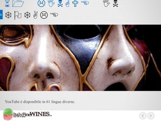 61 LINGUE
TOTALE

YouTube è disponibile in 61 lingue diverse.

IN

 