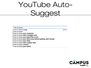 YouTube Auto-
Suggest
 