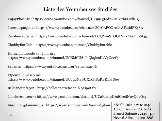 exemple de lettre pour une youtubeuse