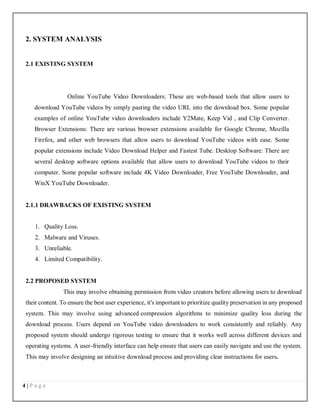 Youtube video download using python project report.pdf