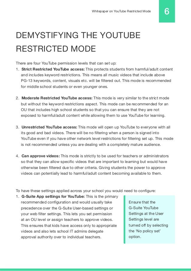 How to access youtube if it is blocked or filtered Best Practices For Configuring Youtube Restricted Mode