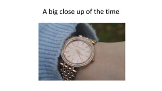 A big close up of the time
 