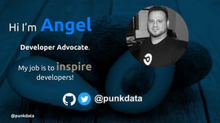 @punkdata
Hi I’m Angel
@punkdata
Developer Advocate.
My job is to inspire
developers!
 