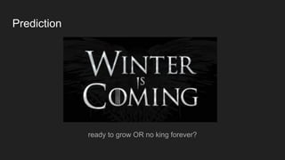 Prediction
ready to grow OR no king forever?
 