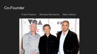 Co-Founder
Frank Pearce Michael Morhaime Allen Adham
 